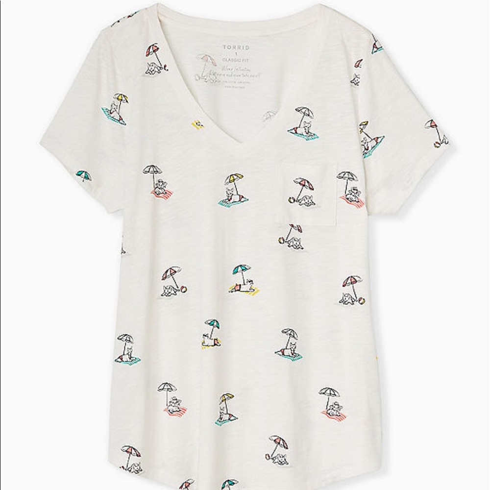 Torrid 🏖 🏝 beach bullies tee, 0X, NWT